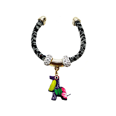 Pulsera Étnica Alebrije Negra Perro